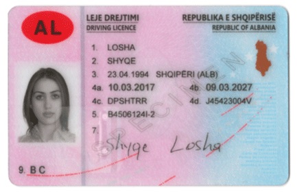 Patente di guida albanese - Leje Drejtimi Shqipëri