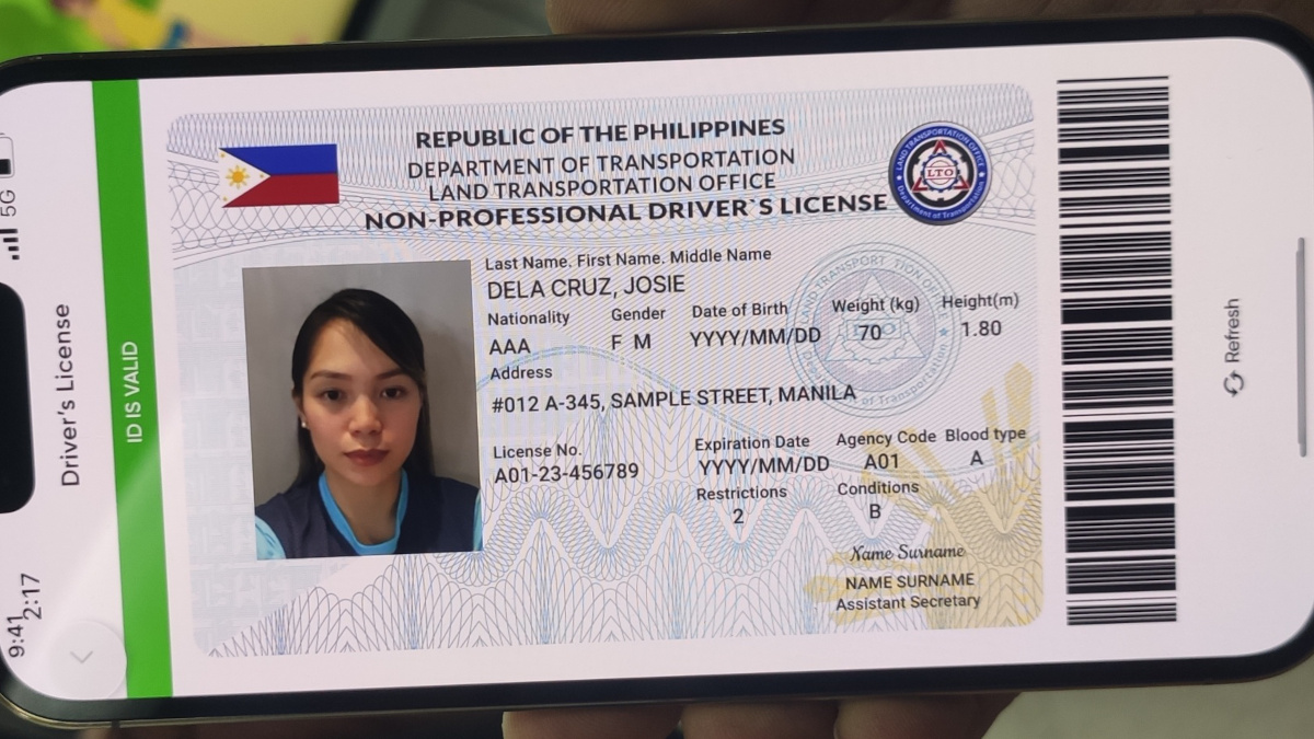 Patente di guida filippina - LTO Driver's License